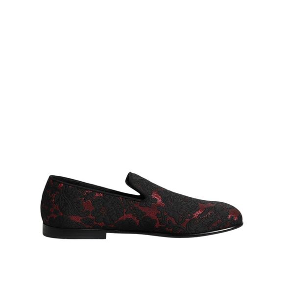 Dolce & Gabbana Men Black and Red Loafers - Picture 1 of 6